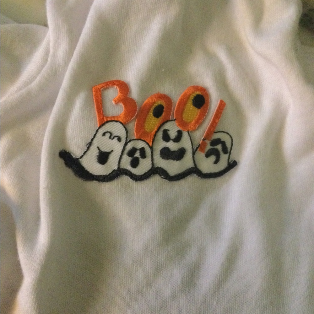 Halloween Boo White Dog Dress - Picture 2 of 3